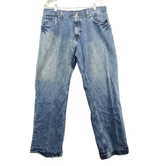 Old Navy Men's Boot-Cut Leg Jeans Blue 36x32 Stone Wash Denim 5-Pocket - Picture 1 of 11